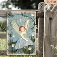 thumbnail image 2 of 1pc Metal Wall Art, 8x12 Inches, Clasped Hands Unity Solidarity Sign with Blue Yellow Colors & Vintage Textured Background, Decorative Paddle/Blue Pink Objects,, 2 of 7
