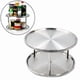 thumbnail image 2 of Stainless Steel 2-layer Rotating Seasoning Bottle Kitchen Storage Rack Organizer, 2 of 5
