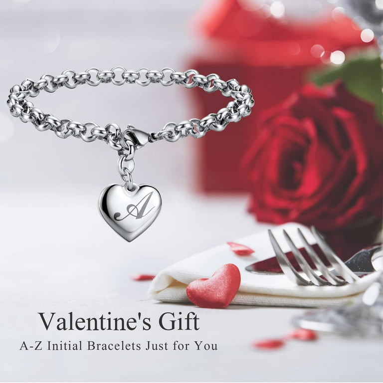 TINGN Initial Bracelets for Women Girls Gifts Heart Bracelets 