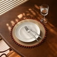 thumbnail image 5 of Aaihamo Round Braided Placemat, Round Heat Resistant Mat with Pompom Tassel, Durable Non-Slip Place Mat for Dining Table Restaurant Decor, 5 of 5