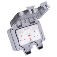 thumbnail image 3 of Tomas de corriente eléctricas de pared, toma de corriente impermeable para exteriores, caja de toma de corriente de pared resistente a la intemperie, toma de corriente impermeable para exteriores de, 3 of 12
