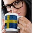 thumbnail image 2 of 3drose, National Flag of Sweden Painted onto a Brick Wall Swedish, 15oz Mug, 2 of 6