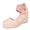 Red, variant on Espadrilles Wedge Heeled Strappy Dressy Shoes for Women Ladies Summer Fall Beach Stylish Casual Suede Closed Toe Slip on Platform Chunky Heels with Elastic Ankle Strap Beige Size 6.5