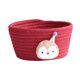 thumbnail image 1 of Cesta de almacenamiento pequeña de estilo japonés para juguetes de escritorio, organizador de brochas de maquillaje Pingüino rojo vino, 1 of 9