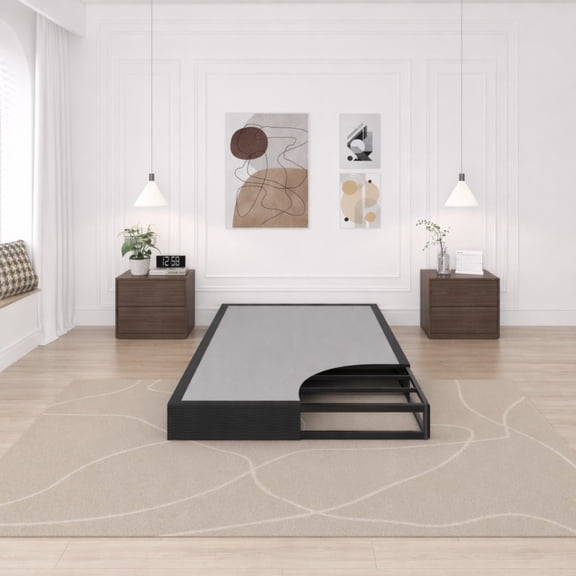 5 inch Twin Box Spring, Heavy Duty Metal Mattress Foundation with Fabric Cover, Noise-Free, Easy Assembly