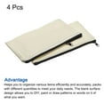 thumbnail image 3 of Unique Bargains Blank DIY Craft Bags Make Up Pocket Canvas Zipper Pouch, Black 4 Pack, 3 of 5