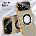 thumbnail image 3 of Compatible with iPhone 15 Case 2023 【Support for Magsafe】 Magnetic Logo View Magnetic Plating Luxury Case Wide Lens Camera Protection Shockproof Corner Back Cover -Gold, 3 of 6