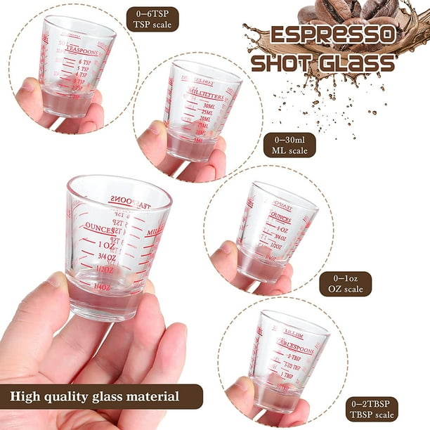 6 Pcs Shot Glass Measuring Cup 1 3 4 Ounces Mini Measuring Cups Heavy —  CHIMIYA