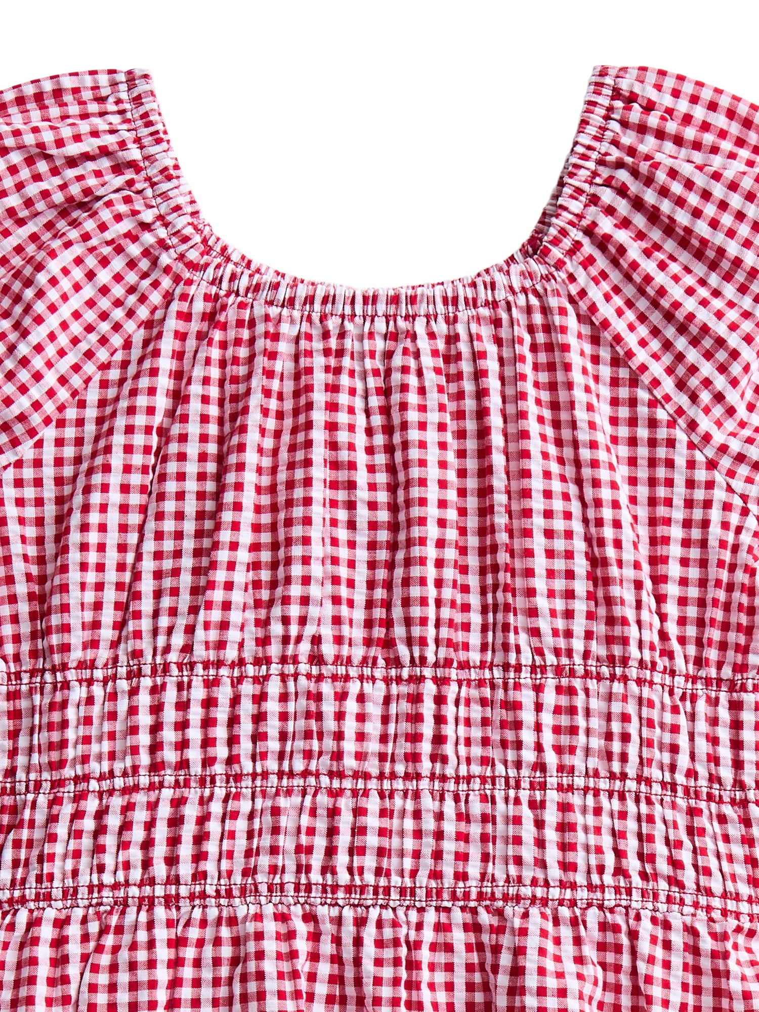 Parker Rose Girls Cotton Smocked Waist Dress and Socks, Sizes 4-18
