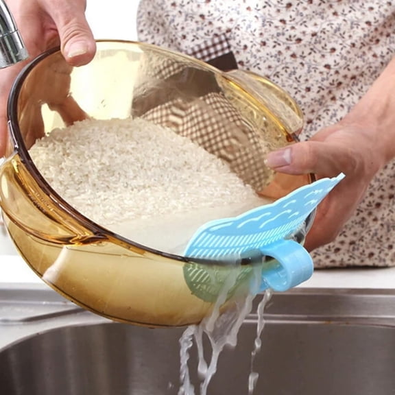 Clip On Colander Strainer Rice Bowl Design Washing Fruit Vegetable Noodle