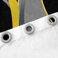 thumbnail image 4 of Manfei Minimalist Abstract Blackout Curtains Set of 2 (52x84 Each), Aesthetic Striped Window Curtains, Gray White Black Yellow Curtains and Drapes, Microfiber Bedroom Decor, 4 of 6