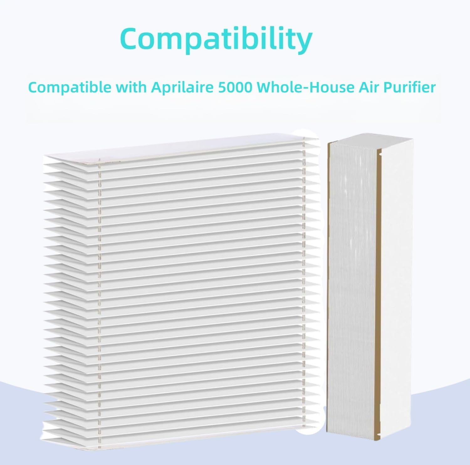 3 Pack 501 Replacement Filter Compatible with Aprilaire 5000 Whole-House Air Purifier, 16x25x6 Air Filter，MERV15