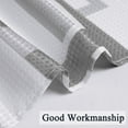 thumbnail image 5 of Grey and White Shower Curtain for Bathroom with Hooks Modern Geomertic Unique Design Waterproof Waffle Textured Fabric Polyester Sliver Gray Shower Curtain for Bath Set,72x72 inch, 5 of 6