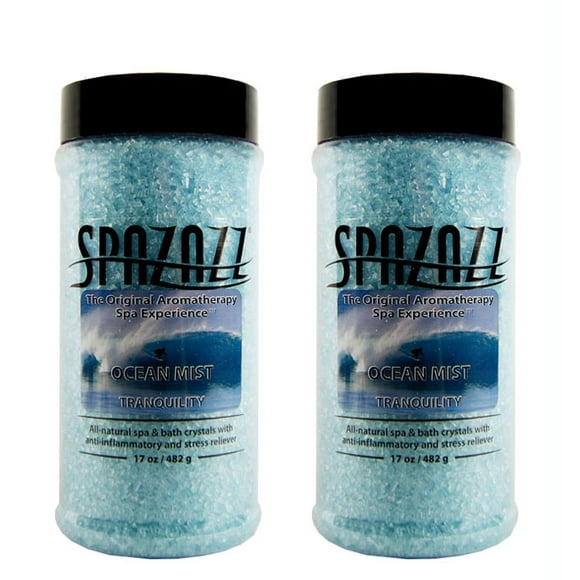 Spazazz Aromatherapy Spa and Bath Crystals - Ocean Mist 17oz (2 Pack)