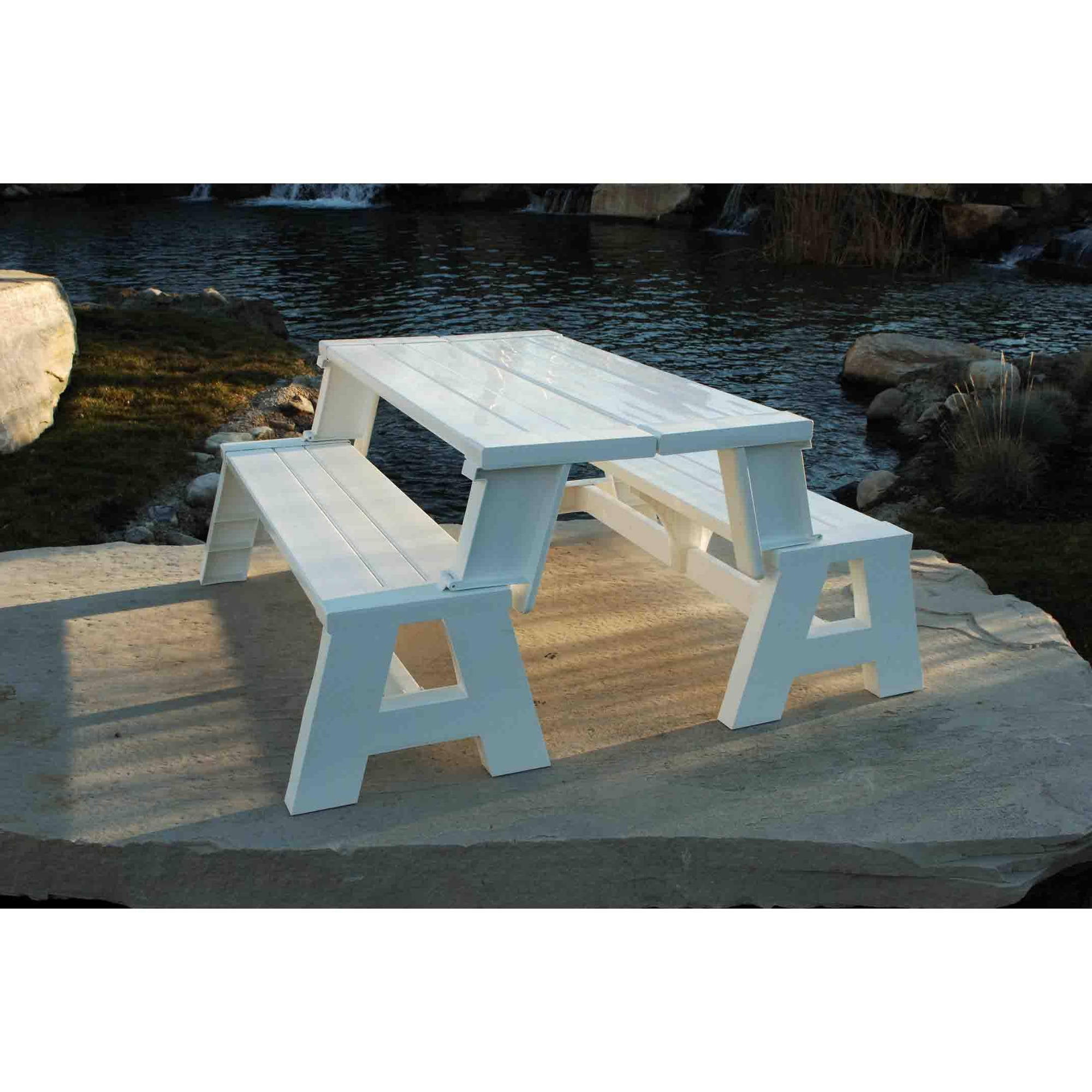 low folding table for picnic