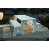 Convert-A-Bench Folding Picnic Table Bench, White