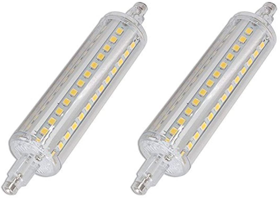 Ontwapening Moreel ontwerp R7S 118mm LED Bulbs(2 Pack) - J Type 118mm Double Ended 10W 120V Halogen  Bulbs Cool White 6000K,R7S Double Ended Filament Flood Lights Quartz Tube  Lamps 100W Replacement T3 Halogen Bulb,2 Pack -