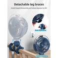 thumbnail image 4 of Ventilador para cochecito de nebulización, ventilador portátil con batería de 6000 mAh con luz y giro de 360°, ventilador personal con trípode flexible para bebé, oficina, viajes, cinta de correr, al, 4 of 5