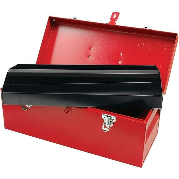 Caja Portaherramientas Metálica Roja Urrea negro