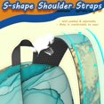 thumbnail image 5 of Blue and Gold Marble Pattern 17" Waterproof Oxford School Backpacks for Teens, S-Shape Padded Straps, for School, Travel, Hiking, Camping, 5 of 5
