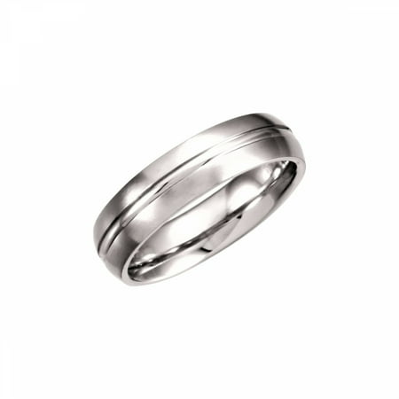 Carved Out Polished Finish - 14kt White 6mm Fancy Carved Band with Satin Finish Size 6.5 51211 / 14Kt White / Band / 6.5 / 06.00 Mm / Complete No Setting / Polished / Fancy Carved Band With Sati