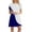 Blue, variant on Summer Dresses For Women 2025 Sevevn Women's Casual Color-Blocking Printed Short-Sleeved Round-Neck Dress