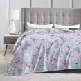 thumbnail image 4 of Kll Fleece Blanket Plush Throw Blanket Purple Butterfly,Soft Fuzzy Cozy Flannel Blanket For Couch Sofa Bed.(40"X30"), 4 of 9