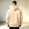 thumbnail image 5 of Men's Heavy Blend Drawcord Hooded Sweatshirt fall winter Casual Long Sleeves Hooded Sweatshirt with Kangaroo Pockets Khaki S, 5 of 6