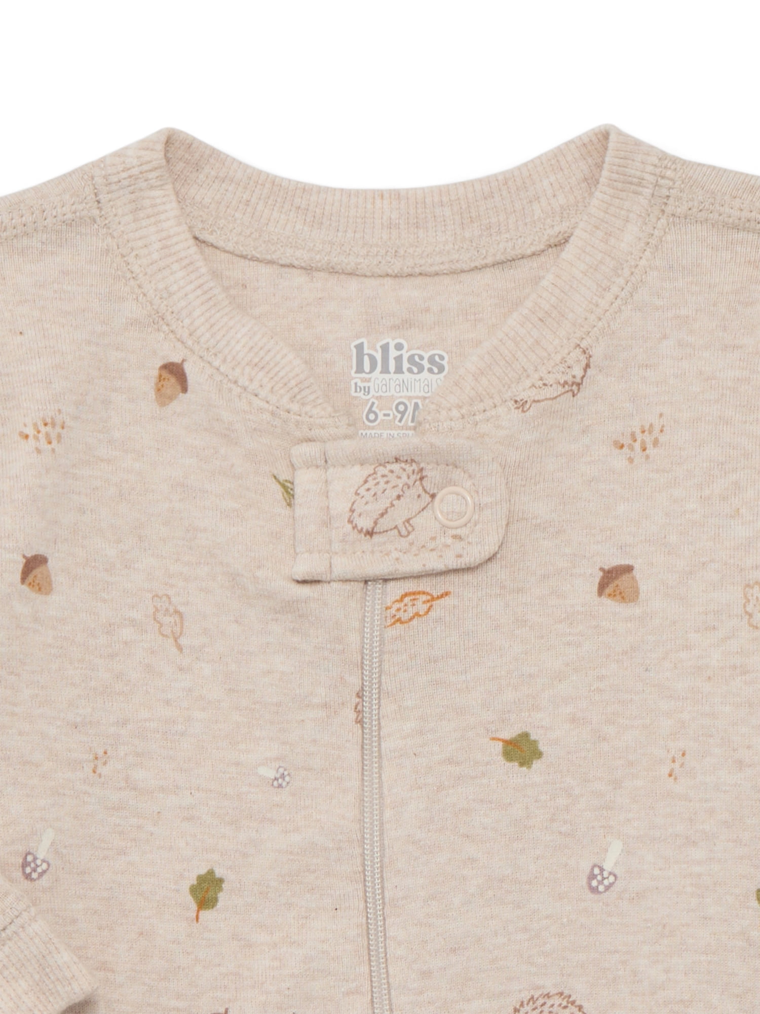 Bliss by Garanimals Baby Boys or Girls Cotton Layette One Piece Footed Sleeper Pajamas, Sizes Newborn-9 Months