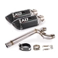 thumbnail image 1 of Sistema de escape para motocicleta, tubo de salida doble, tubo de enlace medio, silenciadores de 51mm, silenciadores extraíbles Db Killer para Yamaha Fz6 Fz6n Fz6s, 1 of 3