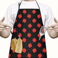 thumbnail image 2 of Red Strawberry Plants Black Pattern Apron-Garden Aprons for Women with Pockets-Cotton Linen Waterproof Kitchen Cooking Gardening Aprons Adjustable for Kitchen,Cooking,BBQ and Salon 33x27 Inch, 2 of 7