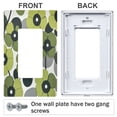 thumbnail image 3 of Yayeee Rocker Switch Wall Plate 2-Gang 4.7"x4.6" Home Decorative Outlet Cover, Gray Floral, 3 of 6