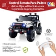 thumbnail image 4 of Kids House Carrito Montable Eléctrico Niños Turbo,Doble Puerta, Función de Balanceo, Control Remoto Bluetooth, USB MP3, Música y Luces LED, Motor Dual 12V, Inicio con Botón y Diseño Seguro, 4 of 5