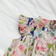 thumbnail image 5 of Little Girl Dresses Colorful Floral Pattern Dress Sleeveless Ruffles Sundress British Country Style Casual Summer Dress Kids Sundress,Size 12 Months-24 Months, 5 of 8