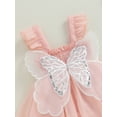 thumbnail image 6 of Bagilaanoe Newborn Baby Girl Rompers Dress Butterfly Fly Sleeve Bodysuit 6M 12M 18M 24M Infant Tulle A-line Princess Dresses, 6 of 8