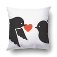 thumbnail image 1 of BOSDECO Two Birds And Red Heart Pillowcase Pillow Cushion Cover 16x16 inch, 1 of 1