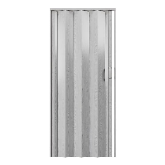 Pemberly Row 48" W Double Walled Foldable Heavy Duty Accordion Doors - Grey