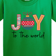 thumbnail image 4 of Inktastic Festive Joy to the World Christmas Ornament Design Youth T-Shirt, 4 of 5