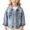 Blue, variant on PiGOGI Kids Denim Jacket with Bead Decor and Pockets Long Sleeve Casual Coat for Toddler Girls Stylish Outdoor Blue 18 Months