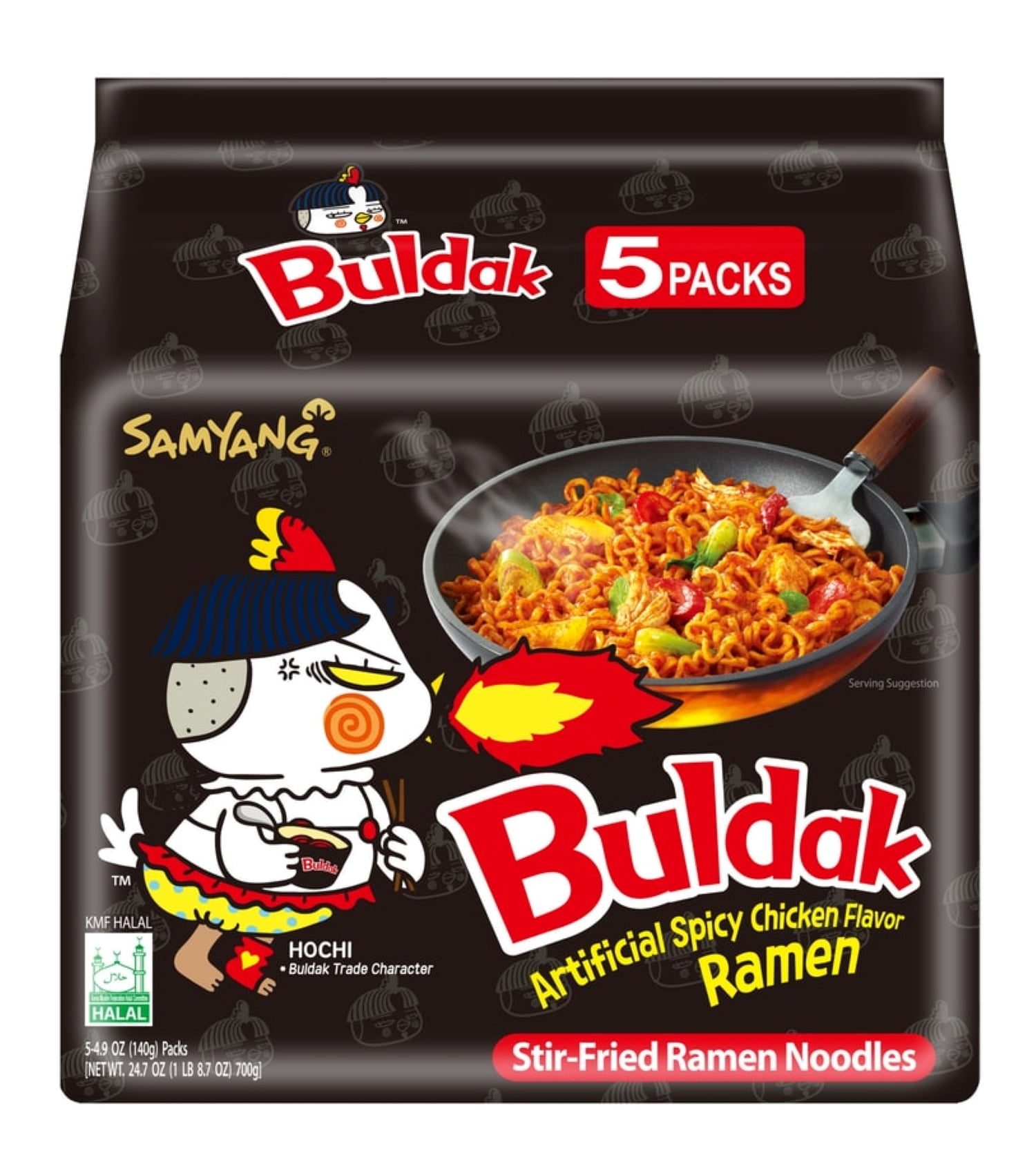 Wade Optimistisk bang Samyang Spicy Hot Chicken Flavor Instant Ramen, 4.94 oz, 5 pack -  Walmart.com