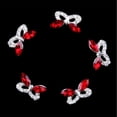 thumbnail image 4 of 10 abalorios de lazo de de imitación 3D roja para uñas postizas de acrílico para decoración de uñas DIY Mariposa Cristal Rojo Zulema Clavo de aleación engomada del arte, 4 of 8