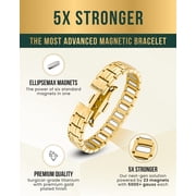 MagnetRX Bracelets for Men — EllipseMAX Designed in USA & Patent Pending — Premium Titanium Mens Bracelet & Adjustable Length (Gold)