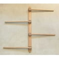 thumbnail image 5 of Wall Quilt Rack, Display, Storage, Organizer with 4 Hinged, Fully Movable Arms. Natural Oak., 5 of 5