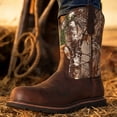 thumbnail image 4 of Men's Pull-On Round Toe Western Cowboy Work Boots, Mid-Calf Embroidered Outdoor Casual Boots, 4 of 6