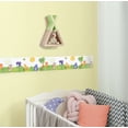 thumbnail image 4 of Concord Wallcoverings Peel and Stick Self Adhesive Kids Wallpaper Border, Animals for Play Room Nursery Room, Green Orange Blue, 15 ft by 5 in 2447W, 4 of 5