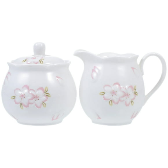 1 Set of Ceramic Creamer Pitcher Decorative Milk Pitcher Household Sugar Jar Kitchen Sugar Holder