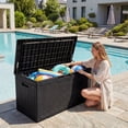 thumbnail image 2 of Homall Coffre de Terrasse Extérieur en Résine de 100 Gallons pour Toutes les Conditions Météorologiques, Solution de Rangement Verrouillable et Étanche avec Rangement pour Coussins, Noir, 2 of 7