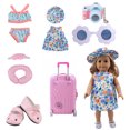 thumbnail image 3 of Doll Travel Play Set Mini 7PCS Doll Suitcase Set Doll Travel Set Doll Luggage, 3 of 9