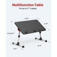 thumbnail image 3 of SAIJI Adjustable Laptop Stand, Portable Lap Desk with Foldable Legs, Notebook Standing Breakfast Tray Reading Desk for Sofa Couch, 3 of 6