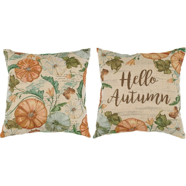 Hello Autumn Decorative Throw Pillow ,17"x17', 2 Piece
